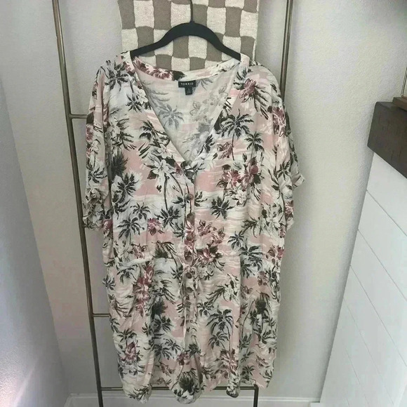 TORRID Rayon Slub Button Front Romper SIZE 3 - Picture 5 of 10